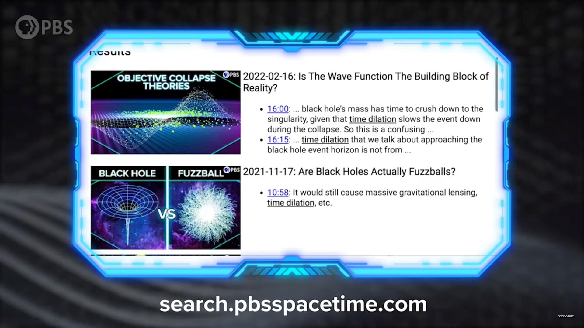 Search PBS Space Time series