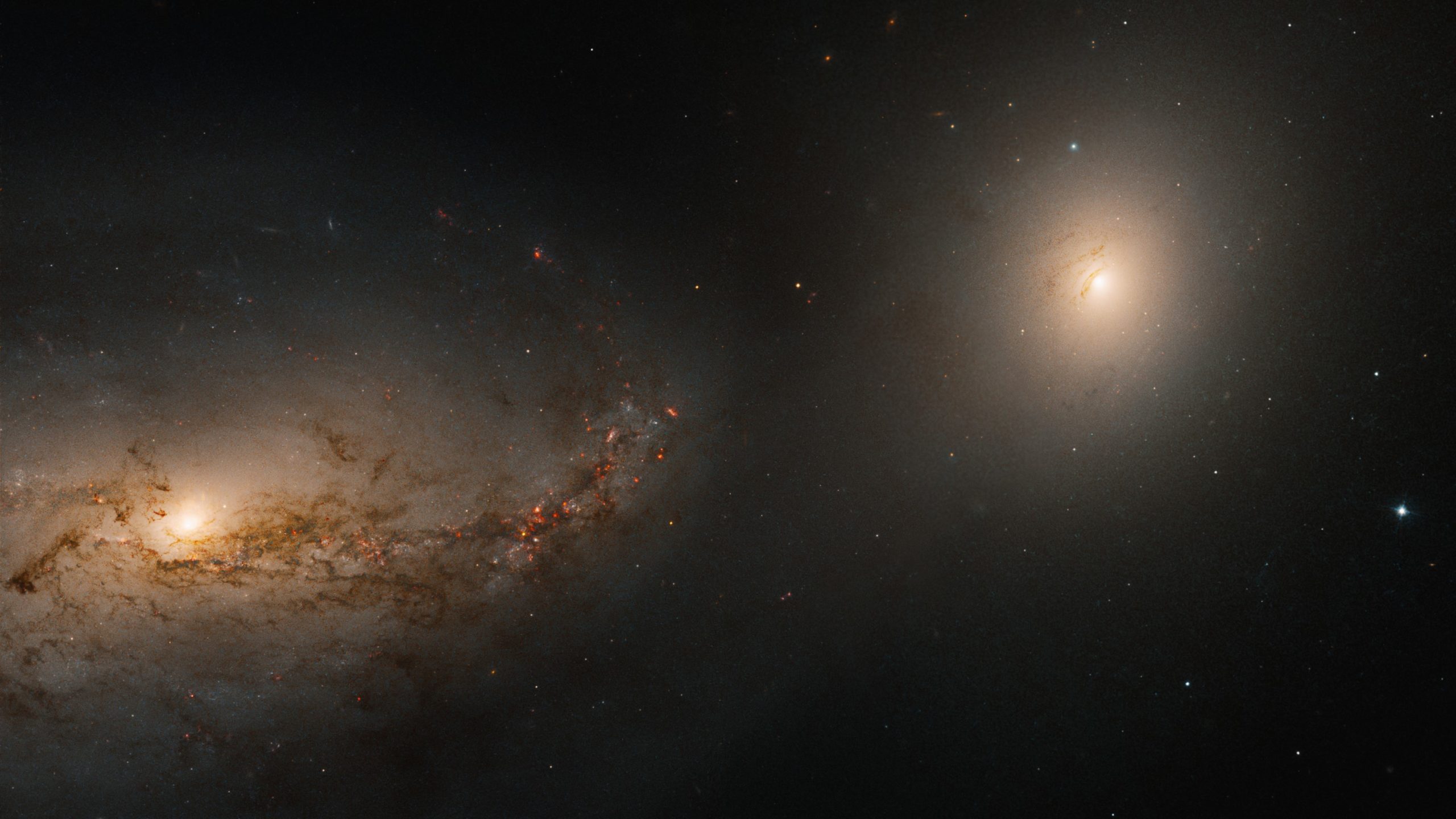 Intergalactic tidal streams of gas and dust