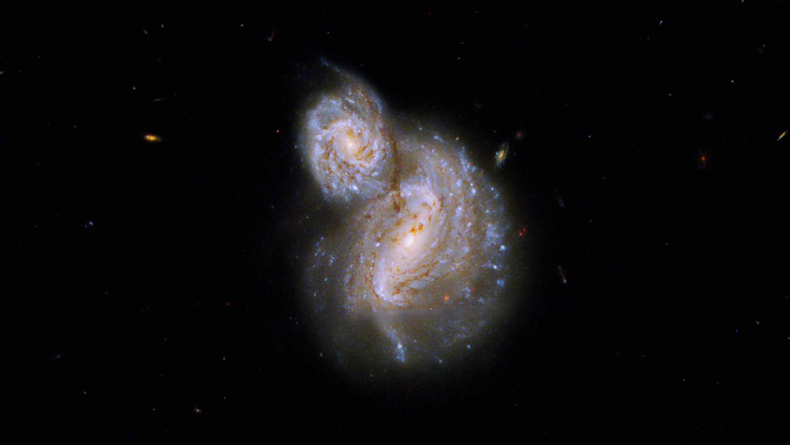 Foreground-background galactic pair